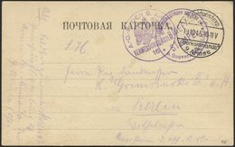 DT. FP IM BALTIKUM 1914/18 K.D. FELDPOSTEXP. DES OBERKOMMANDOS DER 9. ARMEE * A, 19.10.15, Auf Karte Von Homin Nach Berl - Latvia