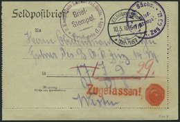 DT. FP IM BALTIKUM 1914/18 K.D. FELDPOSTSTATION NR. 167 **, 10.05.16, Auf Feldpostkartenbrief, Mit Violettem Briefstempe - Lettonie