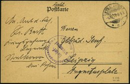 FELDPOST I.WK 1917, Feldpostkarte Mit Violettem K1 KRIEGSGEFANGENENLAZERETT STRALKOWO Nach Leipzig, Feinst - Used Stamps