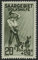 SAARGEBIET 104III **, 1926, 20 Pf. Volkshilfe Mit Abart Apostroph Zwischen L Und K In Volkshilfe Retuschiert (weißer Fle - Otros & Sin Clasificación