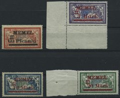 MEMELGEBIET 36-39 **, 1921, 60 Pf. Auf 40 C. - 20 M. Auf 45 C., Postfrischer Prachtsatz, Mi. 110.- - Memel (Klaïpeda) 1923