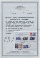 MAKEDONIEN 7IX BRIEF, 1944, 20 Auf 7 L. Schwarzblau Mit Abart Offenes O In Makedonia, Im Kompletten Satz Auf Umschlag, P - Occupation 1938-45