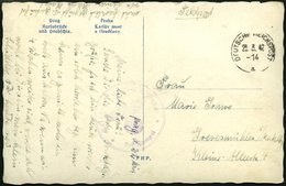 FELDPOST II. WK BELEGE 1942, Feldpostansichtskarte Aus Prag Mit Maschinenstempel DFUTSCHE REICHSPOST, Pracht - Bezetting 1938-45