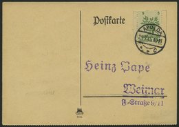 APOLDA 1II BRIEF, 1945, 5 Pf. Grün, Bögen Nach Unten, Auf Philatelistischer Karte, Pracht - Privatpost