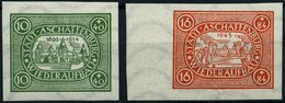 ASCHAFFENBURG II/IIIBx **, 1946, 10 Pf. Grün Und 16 Pf. Rot, Ungezähnt, Waagerechte Wellenlinien, 2 Prachtwerte, Mi. 72. - Sonstige & Ohne Zuordnung