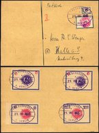 FREDERSDORF Sp 227FIV BRIEF, 1945, 6 Pf., Rahmengröße 28x19 Mm, Große Wertziffern, Mit Abart Wertziffer Bläulichviolett, - Correos Privados & Locales