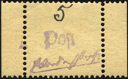 GROSSRÄSCHEN 3S *, 1945, 5 Pf. Auf Gelb Mit Seitenrändern, Falzrest, Pracht, Gepr. Kunz, Mi. 1200.- - Privatpost