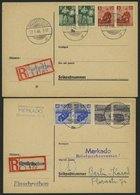 GROSSRÄSCHEN 43-46B Paar BRIEF, 1946, Solidarität, Ungezähnt, In Waagerechten Paaren Auf 2 Belegen, Pracht - Correos Privados & Locales