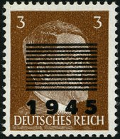 NETZSCHKAU-REICHENBACH 2P **, Probedruck: 1945, 3 Pf. Rötlichbraun Mit 12 Waagerechten Strichen Und 1945, Pracht, Gepr. - Privatpost