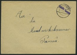 ALL. BES. GEBÜHR BEZAHLT ALTFRAUNHOFEN, 11.7.46, Violettter R1 Gebühr Bezahlt, Prachtbrief - Sonstige & Ohne Zuordnung