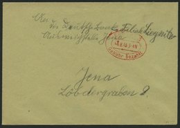 ALL. BES. GEBÜHR BEZAHLT ERFURT 3 Gebühr Bezahlt, 4.8.45, Roter Ellipsenstempel, Prachtbrief - Altri & Non Classificati