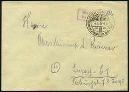 ALL. BES. GEBÜHR BEZAHLT GEITHA, Ortswerbestempel, 8.8.45, Roter R2 Gebühr Bezahlt, Brief Feinst - Autres & Non Classés