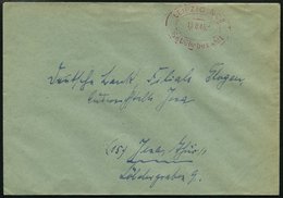 ALL. BES. GEBÜHR BEZAHLT LEIPZIG N22 Gebühr Bezahlt, 13.8.45, Roter Ellipsenstempel Mit Stegfragment, Prachtbrief - Otros & Sin Clasificación