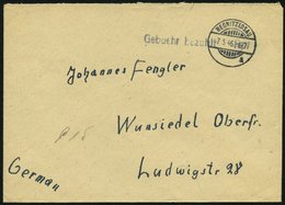 ALL. BES. GEBÜHR BEZAHLT REGNITZLOSAU, 7.5.46, L1 Gebuehr Bezahlt, Prachtbrief - Other & Unclassified