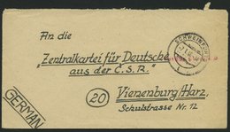 ALL. BES. GEBÜHR BEZAHLT SCHWEINFURT, 7.1.46, Roter Unleserlicher L1 Gebühr Bezahlt, Prachtbrief - Otros & Sin Clasificación