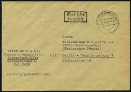 ALL. BES. GEBÜHR BEZAHLT SCHÖNEBECK (ELBE), 22.8.45, R2 Gebühr Bezahlt, Geschäftsbrief, Pracht - Other & Unclassified