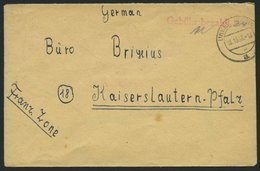 ALL. BES. GEBÜHR BEZAHLT UNKEL (RHEIN), 18.10.46, Roter L1 Gebühr Bezahlt, Prachtbrief - Other & Unclassified