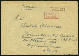 ALL. BES. GEBÜHR BEZAHLT WEIßWASSER Oberlausitz 1945 L2, 2.3.46, Roter R2 Gebühr Bezahlt. Auf Brief, Feinst - Otros & Sin Clasificación