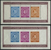ALLIIERTE BES. Bl. 12A/B **, 1946, Blockpaar Briefmarken-Ausstellung, übliche Gümmibüge, Pracht, Mi. 120.- - Sonstige & Ohne Zuordnung