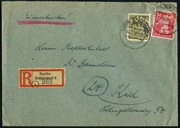 BERLIN UND BRANDENBURG 7B BRIEF, 1945, 30 Pf. Bräunlicholiv, Durchstochen, Mit 12 Pf. Zusatzfrankatur (fehlerhaft) Auf E - Sonstige & Ohne Zuordnung