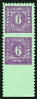 MECKLENBURG-VORPOMMERN 10xUw,Uu **, 1946, 6 Pf. Grauviolett Auf Hellbläulichgrün, Waagerecht Ungezähnt Und Unten Ungezäh - Autres & Non Classés