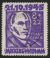 MECKLENBURG-VORPOMMERN 21 O, 1945, 8 Pf. Faschismus, Pracht, Gepr. Kramp, Mi. 80.- - Autres & Non Classés