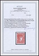 MECKLENBURG-VORPOMMERN 22b **, 1945, 12 Pf. Orangerot Faschismus, Oben Mit Doppelzähnung!, Pracht, R!, Fotoattest Kramp - Otros & Sin Clasificación