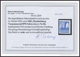 MECKLENBURG-VORPOMMERN 38yc **, 1946, 20 Pf. Schwärzlichgrauultramarin, Pracht, Fotobefund Kramp, Mi. 600.- - Other & Unclassified