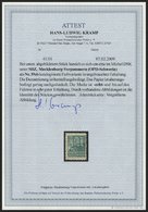 MECKLENBURG-VORPOMMERN 39zb *, 1946, 30 Pf. Dunkelopalgrün, Dünnes Papier, Falzrest, Pracht, Fotoattest Kramp, Mi. 750.- - Other & Unclassified