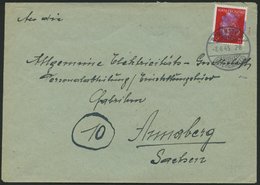 SÄCHSISCHE SCHWÄRZUNGEN AP 827I BRIEF, BÄRENSTEIN, 12 Pf. Auf Brief, Seltene Gruppe 4!, Pracht, Signiert - Autres & Non Classés