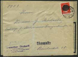 SÄCHSISCHE SCHWÄRZUNGEN AP 786I BRIEF, CHEMNITZ 1, 8 Pf. Auf Brief (überklebt Auf Brief Ohne Schwärzung Vom 8.12.44 Aus - Other & Unclassified