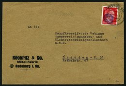 SÄCHSISCHE SCHWÄRZUNGEN AP 827II BRIEF, RADEBERG, 12 Pf. Auf Brief Nach Dresden, Pracht, Signiert - Sonstige & Ohne Zuordnung