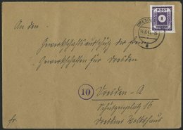 OST-SACHSEN 44c BRIEF, 1945, 8 Pf. Lebhaftgrauviolett, Einzelfrankatur Auf Brief, Pracht, Gepr. Kunz - Autres & Non Classés