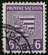 PROVINZ SACHSEN 69XAa O, 1945, 6 Pf. Grauviolett, Vierseitig Gezähnt, Pracht, Gepr. Schulz, Mi. 100.- - Autres & Non Classés