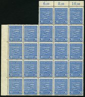 PROVINZ SACHSEN 81Y **, 1945, 20 Pf. Hellblau, Wz. 1Y, 23x Im Bogenteil, Pracht, Mi. 322.- - Other & Unclassified