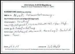 PROVINZ SACHSEN 86waD BRIEF, 1945, 12 Pf. Dunkelrosarot, Unregelmäßig Durchstochen, Notstempel MERSEBURG 3, Pracht, Kurz - Other & Unclassified