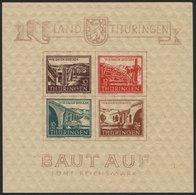 THÜRINGEN Bl. 4a **, 1946, Brückenblock, Type III, Pracht, Mi. 420.- - Sonstige & Ohne Zuordnung