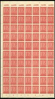 WEST-SACHSEN 123X **, 1945, 12 Pf. Versuchszähnung Im Bogenteil Von 70 Stück, Dabei 2x Plattenfehler Nr. 123I, Pracht, G - Otros & Sin Clasificación