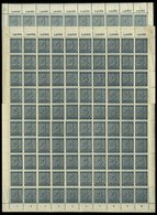 WEST-SACHSEN 127Ya,b **, 1945, 4 Pf. Schwarzgraublau Und Blaugrau, Wz. 1Y, Mit Plattenfehlern Je Im Bogen (100), Waagere - Autres & Non Classés