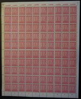 WEST-SACHSEN 132X **, 1945, 12 Pf. Rot, Wz. 1X, Im Bogen (100), Oberrand Nicht Durchgezähnt, Pracht - Autres & Non Classés