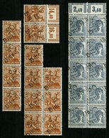 ALLGEMEINE-AUSGABEN 170,174IV **, 20 Bitterfeld Auf 12 Pf. Blaugrau (10x) Und 24 Pf. Hellorangebraun (13x), In Blockstüc - Autres & Non Classés