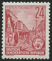 DDR 414XII **, 1953, 24 Pf. Bräunlichkarmin, Wz. 2XII, üblich Gezähnt Pracht, Gepr. Schönherr, Mi. 120.- - Used Stamps