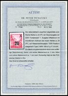 DDR 439aIIgXI **, 1954, 20 Auf 24 Pf. Bräunlichkarmin, Auf Urmarke, Offsetdruck, Pracht, R!, Gepr. Dietrich Und Fotoatte - Used Stamps