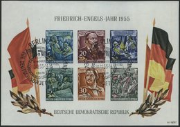 DDR Bl. 13 O, 1955, Block Engels, Sonderstempel 5. Kongress Für Deutsch-Sowjetische Freundschaft, Pracht, Mi. 250.- - Used Stamps