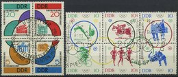 DDR 901-04,1039-44 O, 1962-64, Weltfestspiele Im Viererblock Und Olympische Spiele Im Sechserblock, Pracht, Mi. 70.- - Usados