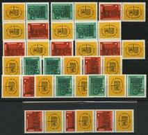 DDR 1012/3 **, 1964, Leipziger Frühlingsmesse (W Zd 118-125 Und S Zd 44-51), Bis Auf W Zd 123 Komplett, 15 Zusammendruck - Usati