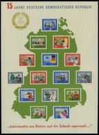 DDR Bl. 19 (*), 1964, Block 15 Jahre DDR, Pracht, Mi. 65.- - Oblitérés