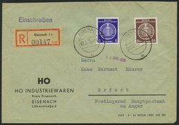 DIENSTMARKEN A D 2,17 BRIEF, 1956, 84 Pf. Lebhaftrötlichbraun Mit 6 Pf. Zusatzfrankatur Auf Einschreibbrief, Pracht - Other & Unclassified