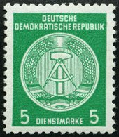 DIENSTMARKEN A D 18IIXII **, 1954, 5 Pf. Smaragdgrün, Type II, Wz. 2XII, Pracht, Gepr. Jahn, Mi. 250.- - Altri & Non Classificati