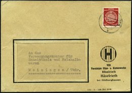 DIENSTMARKEN A D 33XII BRIEF, 1956, 40 Pf. Rot, Faserpapier, Wz. 2XII, Einzelfrankatur Auf Fensterumschlag Nach Meininge - Otros & Sin Clasificación